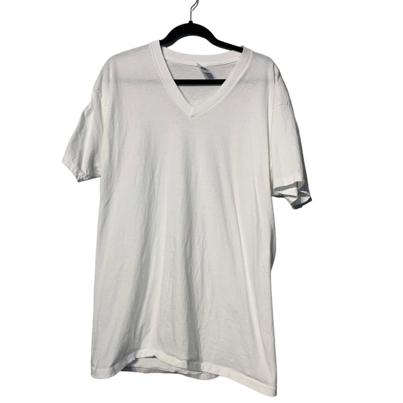 VINTAGE | Bundle of 2 Single Stitch Stratford Basic‎ V-Neck Cotton Tees - XLT - Picture 1 of 16